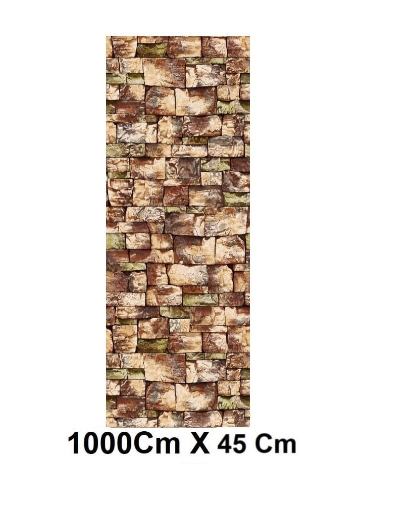 Tapet Piatra Naturala Cu aspect Autoadeziv   , impermeabil - spalare 100% ,Dimensiuni 10 metri x45 Cm